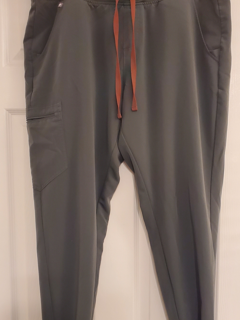 Figs Olive Green Joggers with Orange Drawstring XL